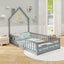 Cama Montessori de Tamaño Twin con Puerta Bloqueable - Gris