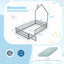 Cama Montessori de Tamaño Twin con Puerta Bloqueable - Gris