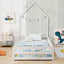 Cama Montessori de Tamaño Twin con Puerta Bloqueable - Blanca