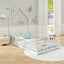 Cama Montessori de Tamaño Twin con Puerta Bloqueable - Blanca