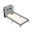 Estructura de Cama de Plataforma de Madera de Tamaño Twin con Cabecero de Estantería - Gris