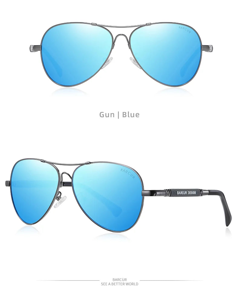 BARCUR Polarized Pilot Sunglasses for Men - Stylish UV400 Protection