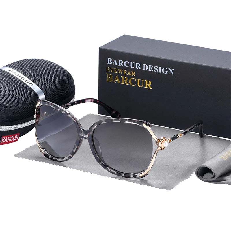 BARCUR Trendy Butterfly Sunglasses with Polarized Lenses