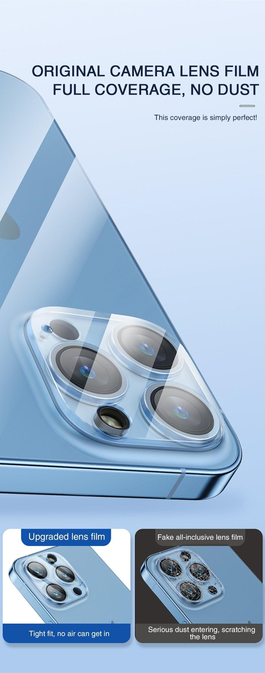 9D Tempered Glass Camera Lens Protector for iPhone