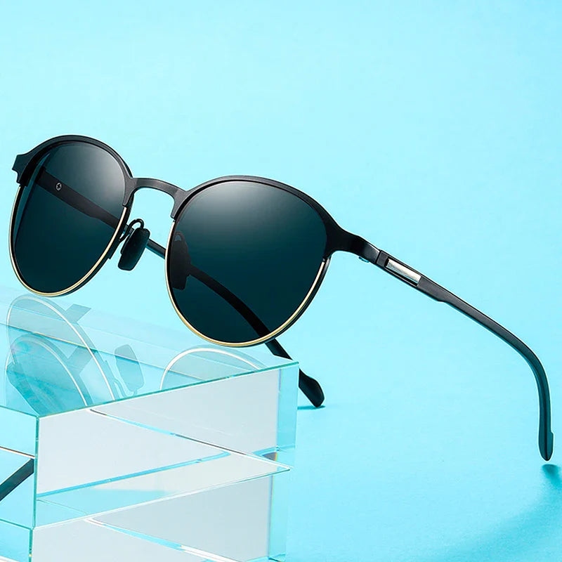 BARCUR Trendy Women's Polarized Round Frame Sunglasses
