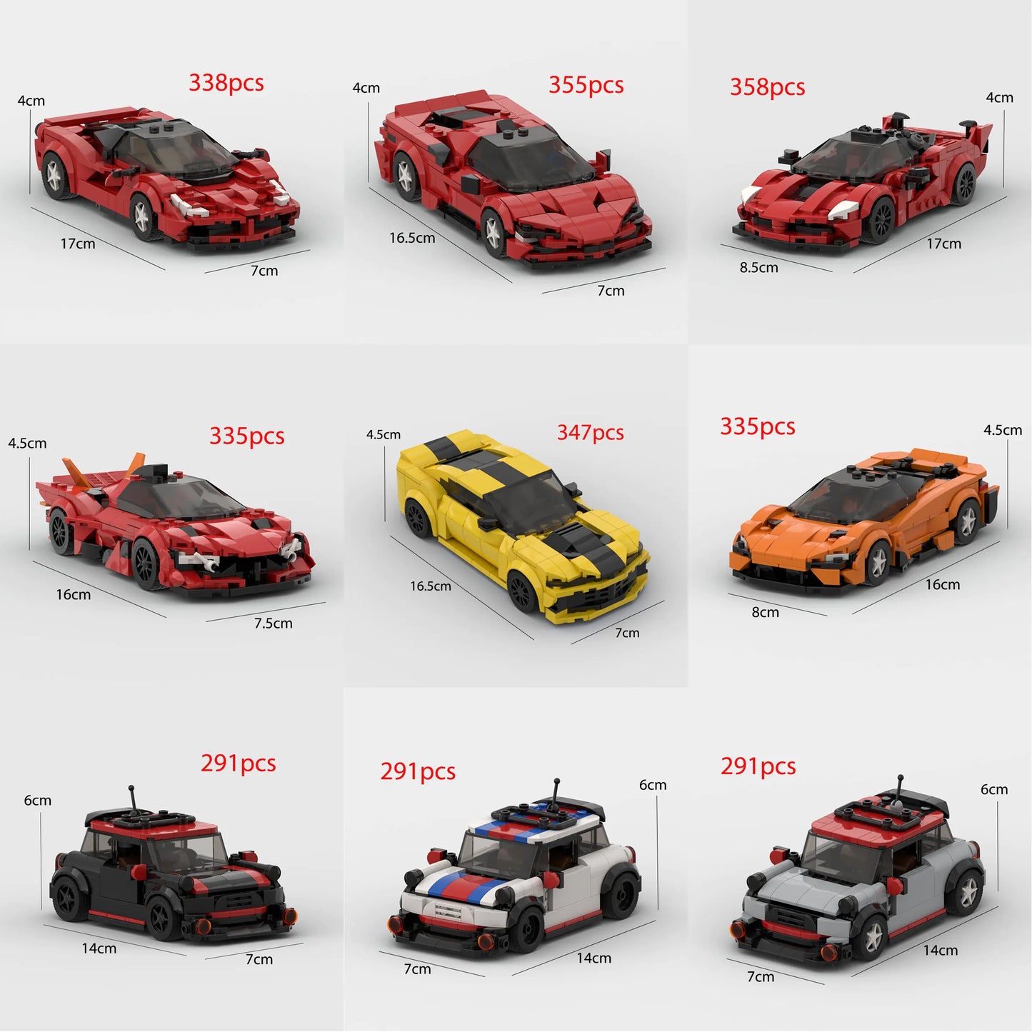 Ensemble de blocs de construction DIY Supercar