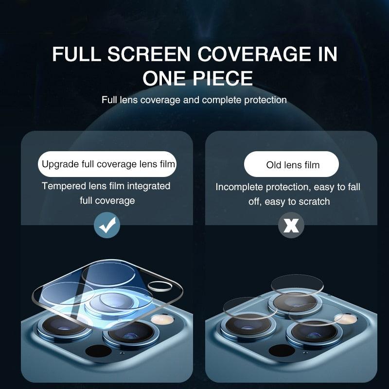 9D Tempered Glass Camera Lens Protector for iPhone