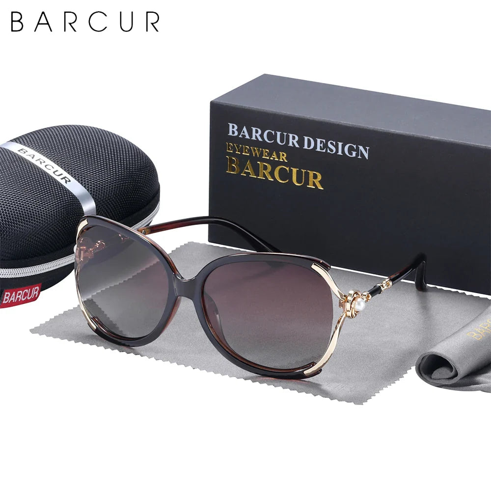 BARCUR Trendy Butterfly Sunglasses with Polarized Lenses