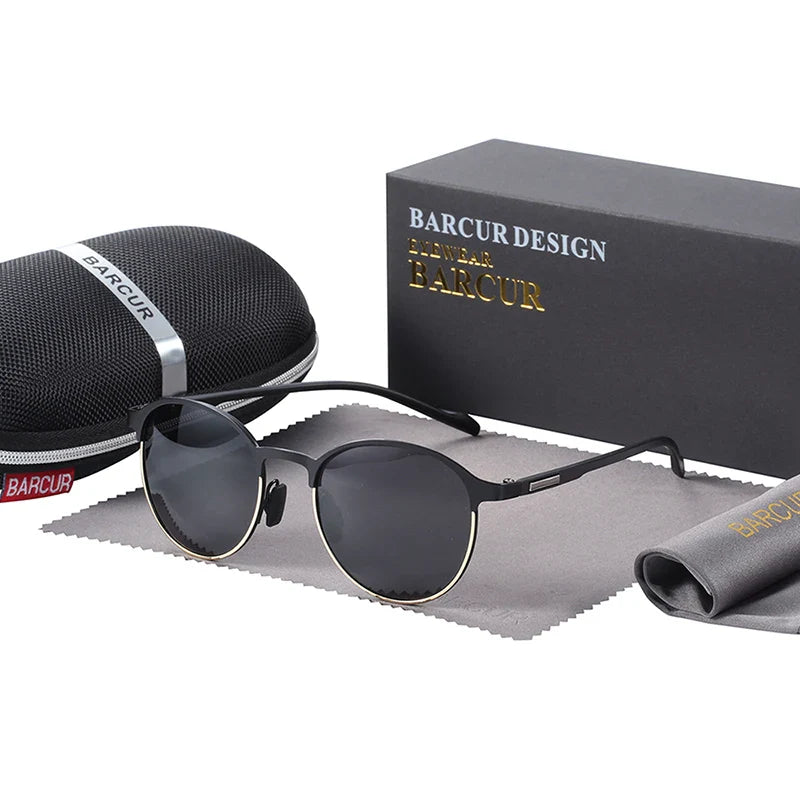 BARCUR Trendy Women's Polarized Round Frame Sunglasses