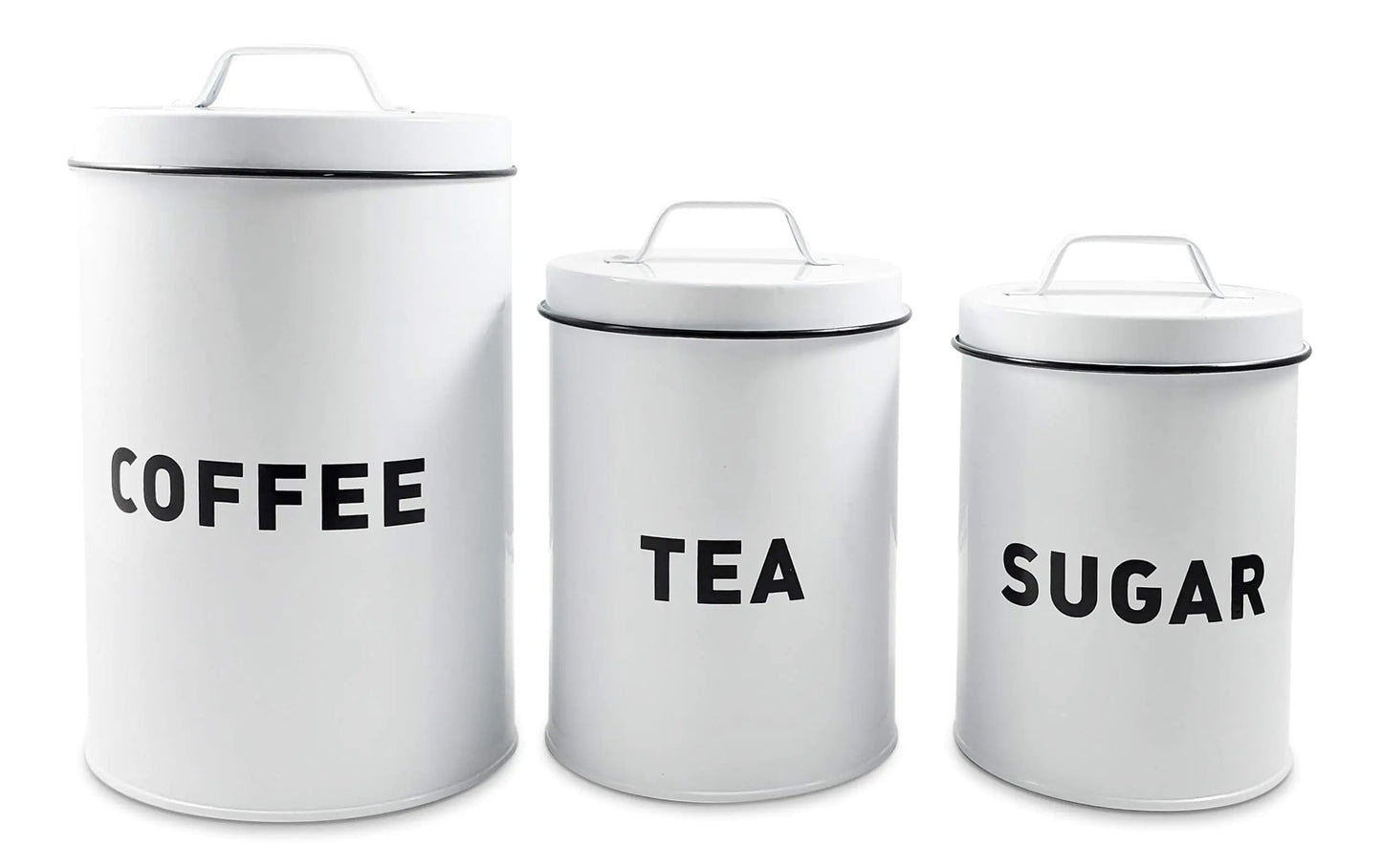 Ensemble de bocaux de rangement en métal premium pour l'organisation de la cuisine