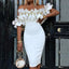 Robe de Soirée Bodycon Blanche Élégante