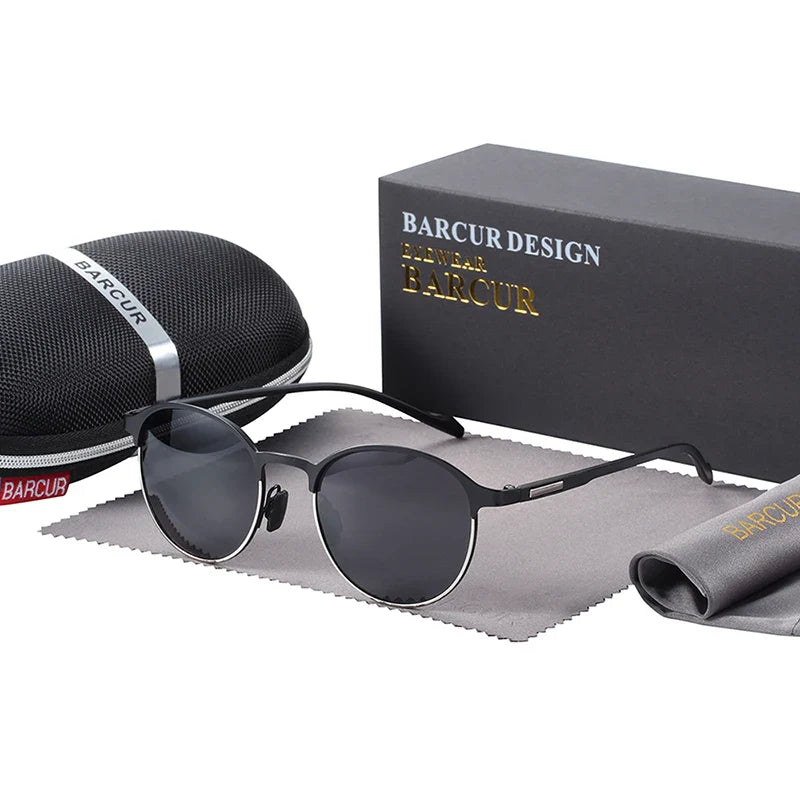 BARCUR Trendy Women's Polarized Round Frame Sunglasses