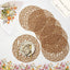 IcosaMro Set de 6 sous-assiettes rondes marron - Décor boho de 15 pouces