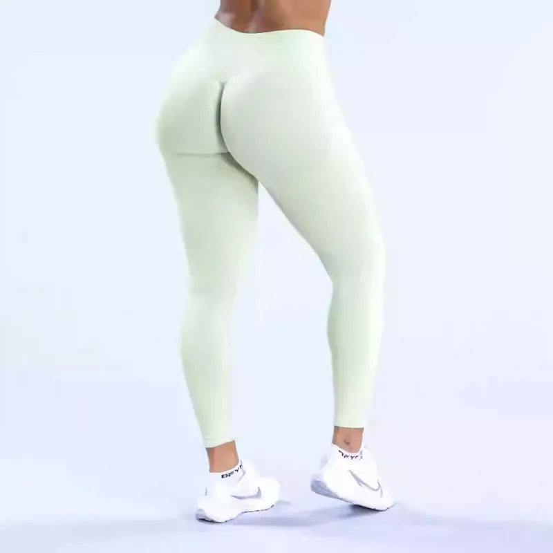 Pantalones de Yoga Sin Costuras de Cintura Baja en Tres Etapas