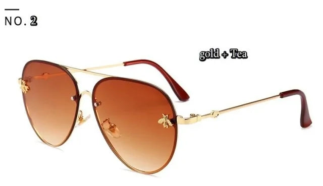 Gafas de sol piloto de lujo Bee