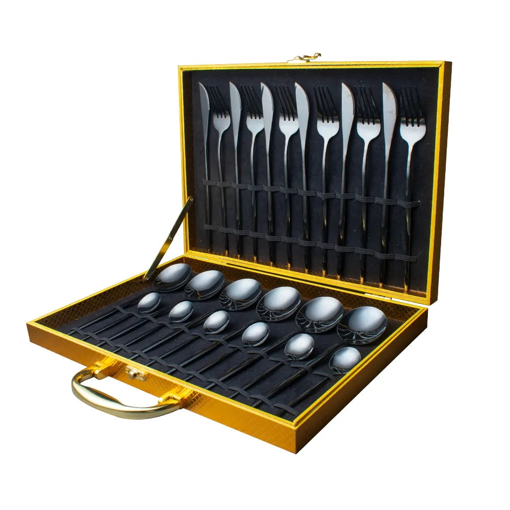 24 Pieces Luxury Cutlery Set for Elegant Dining