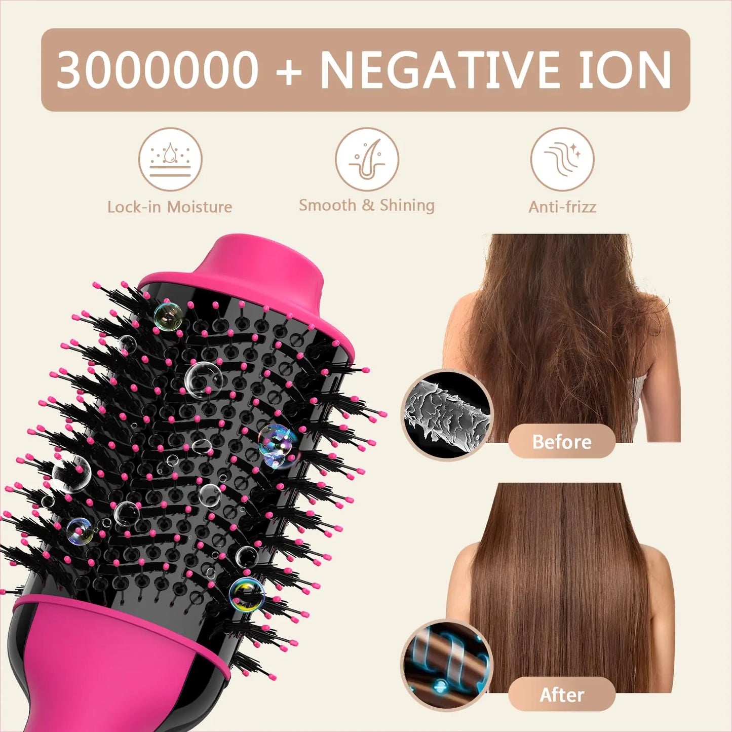 Brosse à cheveux Umeely 4-en-1 - Volumisateur et Styler