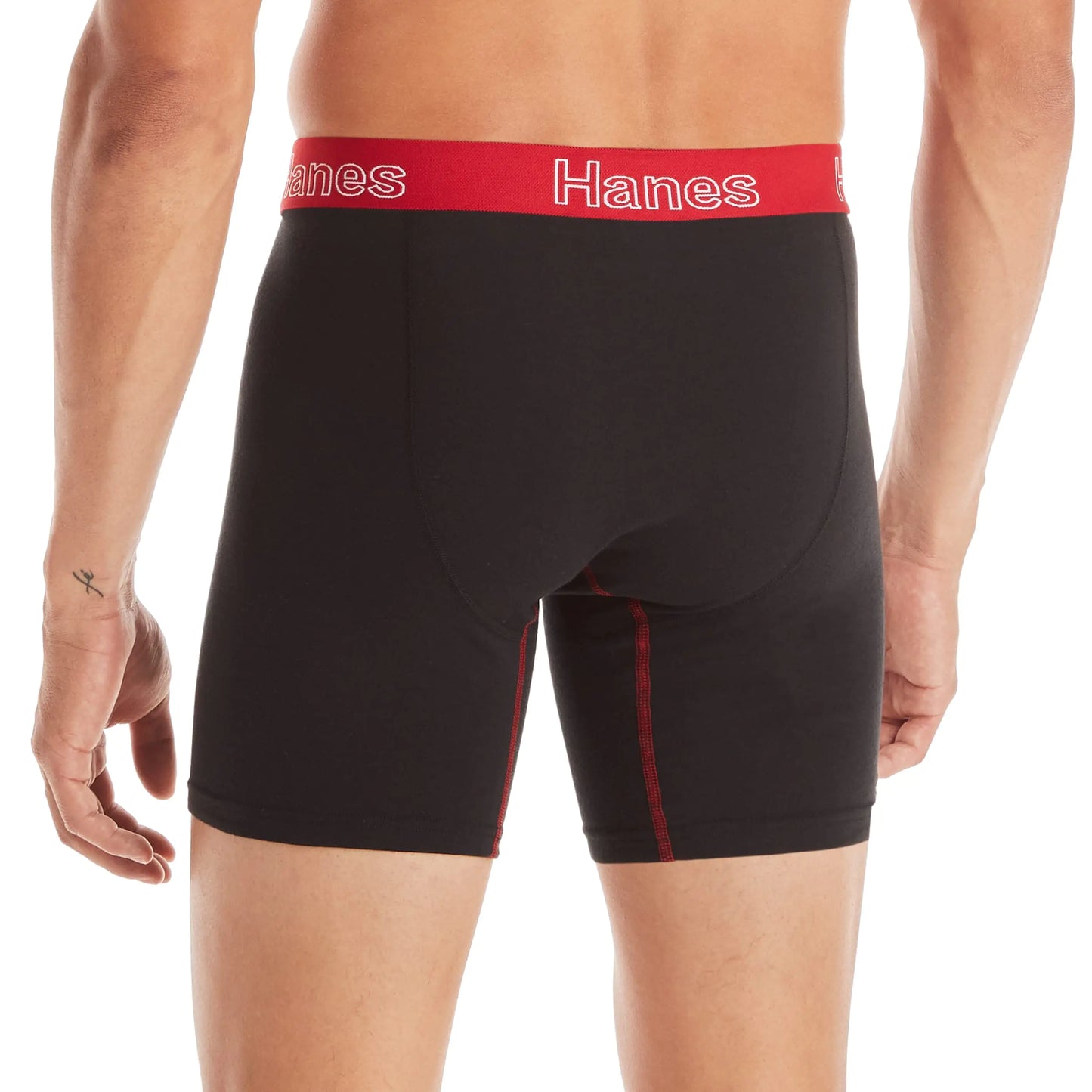 Hanes Men's Cotton Stretch Boxer Briefs - 6 Pack, 3X-Large Black