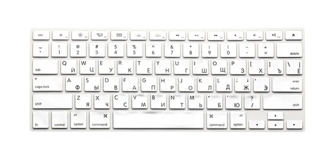 US Russian Keyboard Stickers Covers 2pcs Letters Film Protector for Macbook Air 13 Pro Retina 13 15 Laptop Skin for Mac book - Korvel