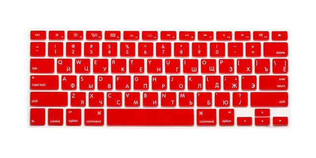 US Russian Keyboard Stickers Covers 2pcs Letters Film Protector for Macbook Air 13 Pro Retina 13 15 Laptop Skin for Mac book - Korvel