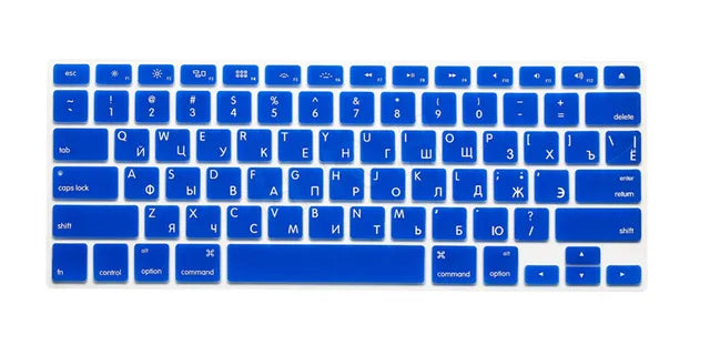 US Russian Keyboard Stickers Covers 2pcs Letters Film Protector for Macbook Air 13 Pro Retina 13 15 Laptop Skin for Mac book - Korvel