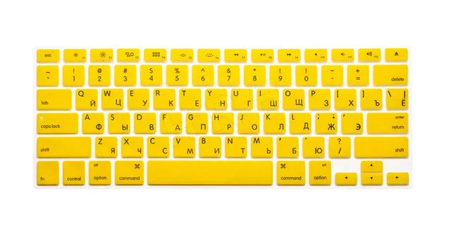 US Russian Keyboard Stickers Covers 2pcs Letters Film Protector for Macbook Air 13 Pro Retina 13 15 Laptop Skin for Mac book - Korvel