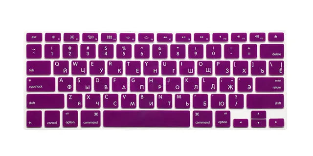 US Russian Keyboard Stickers Covers 2pcs Letters Film Protector for Macbook Air 13 Pro Retina 13 15 Laptop Skin for Mac book - Korvel