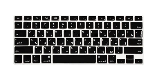 US Russian Keyboard Stickers Covers 2pcs Letters Film Protector for Macbook Air 13 Pro Retina 13 15 Laptop Skin for Mac book - Korvel