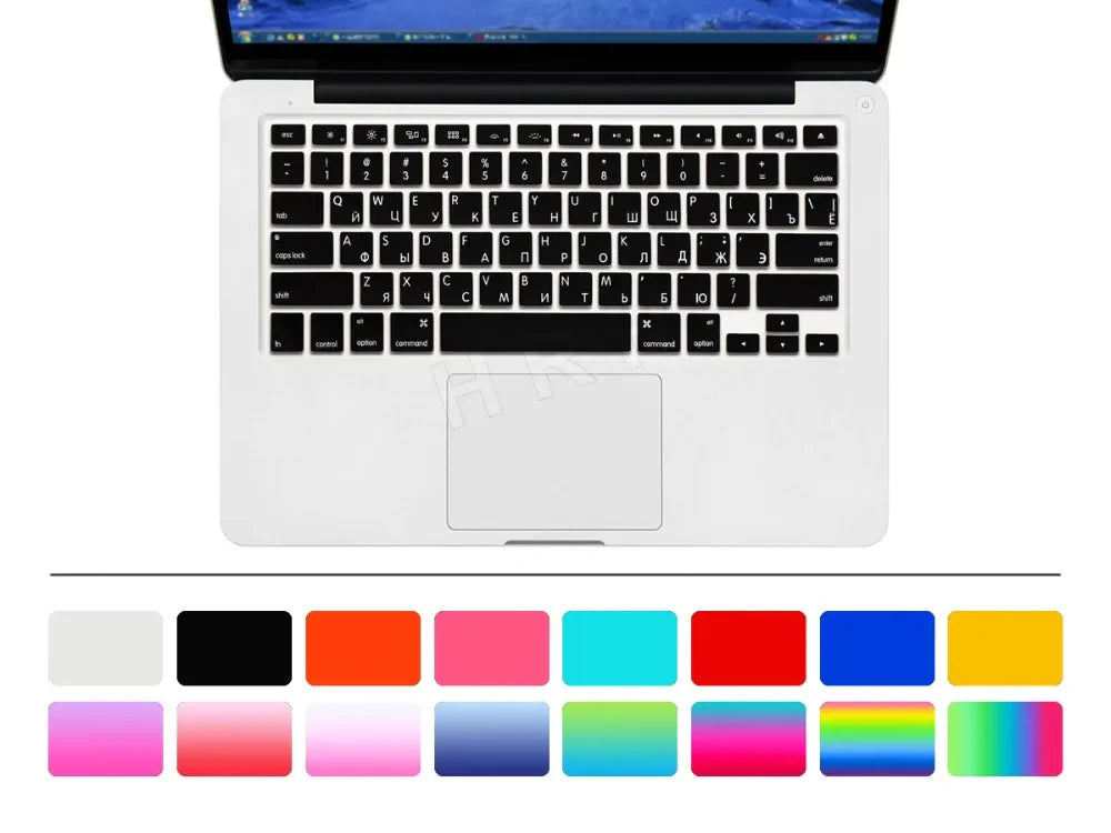 US Russian Keyboard Stickers Covers 2pcs Letters Film Protector for Macbook Air 13 Pro Retina 13 15 Laptop Skin for Mac book - Korvel