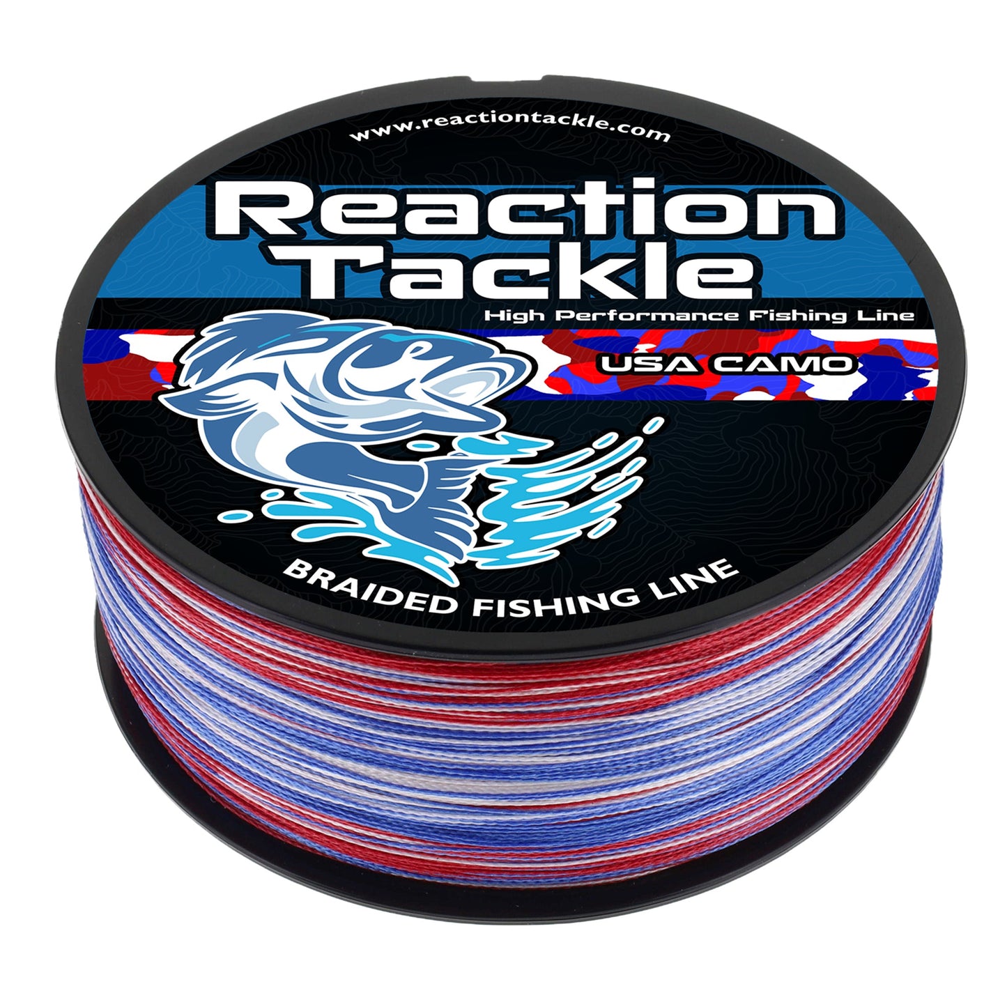 Línea de pesca trenzada Reaction Tackle - Camuflaje estadounidense