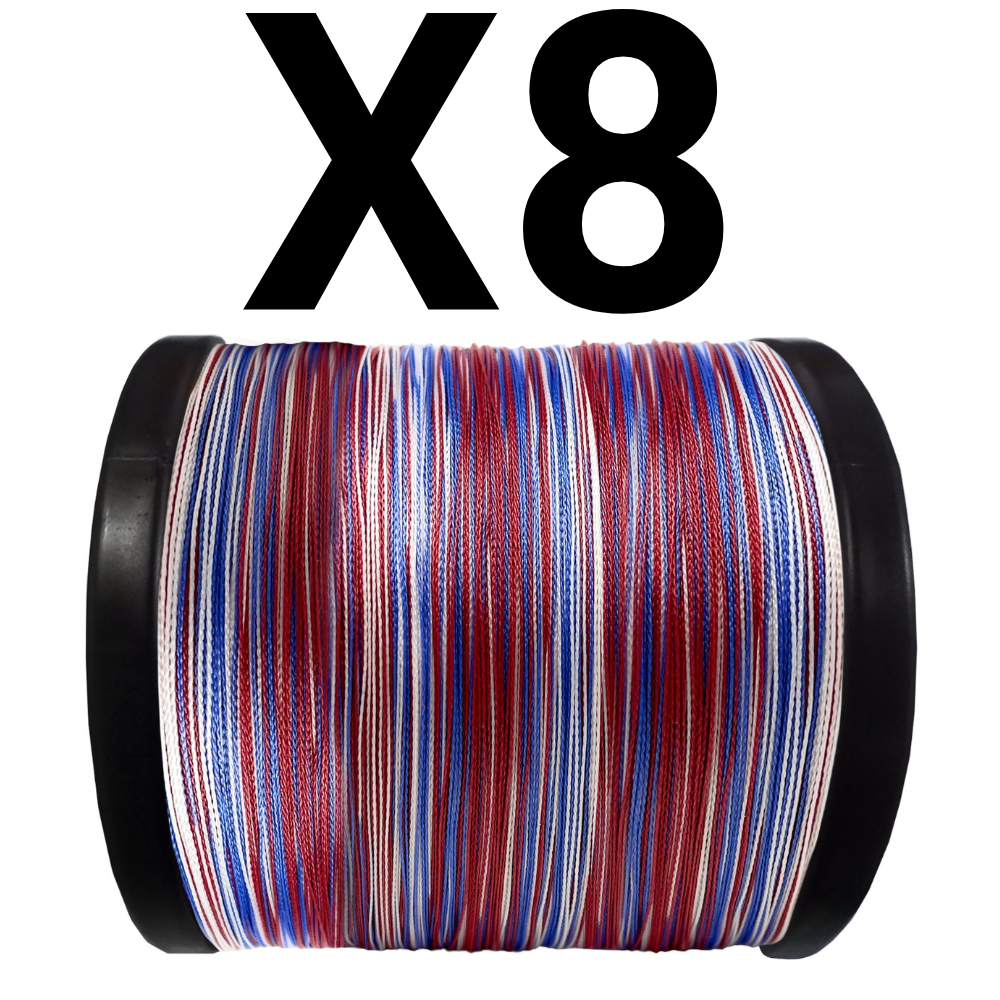Reaction Tackle X8 USA Camo Braided Fishing Line - 8 Strands