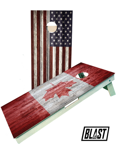 Premium USA & Canada Flag Cornhole Game Set - Korvel