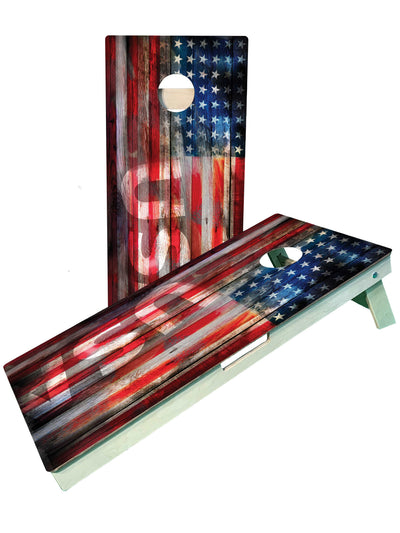 Premium USA Flag Cornhole Boards - Built to Last - Korvel