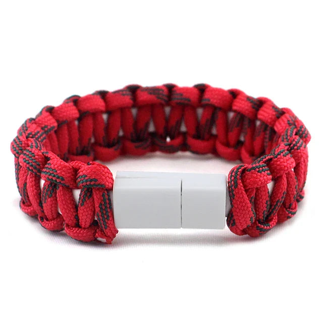 Stylish USB Cable Bracelet for Charging and Data Transfer
