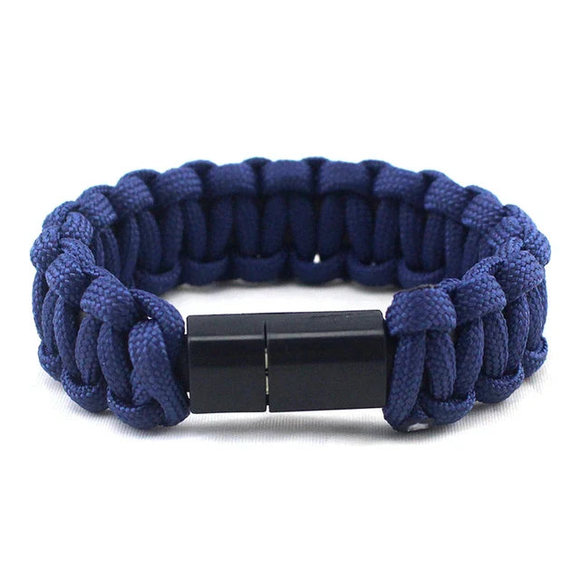 Stylish USB Cable Bracelet for Charging and Data Transfer