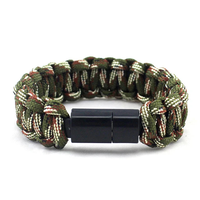 Stylish USB Cable Bracelet for Charging and Data Transfer