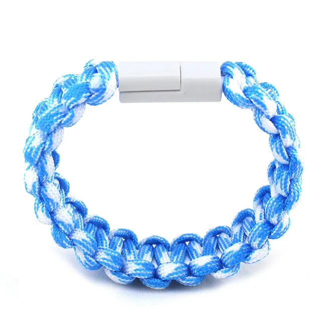 Stylish USB Cable Bracelet for Charging and Data Transfer