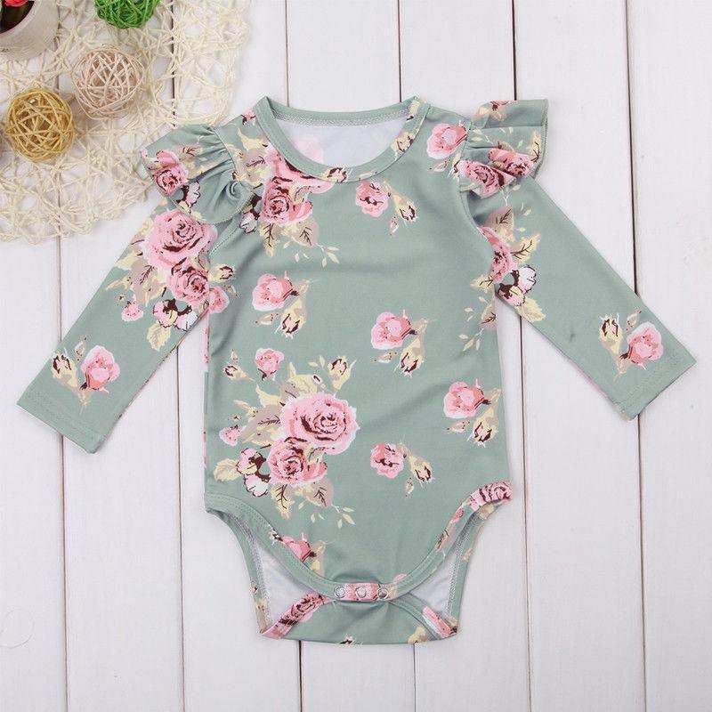 Ensemble Combinaison à Manches Longues en Papillon pour Filles Tout-Petits