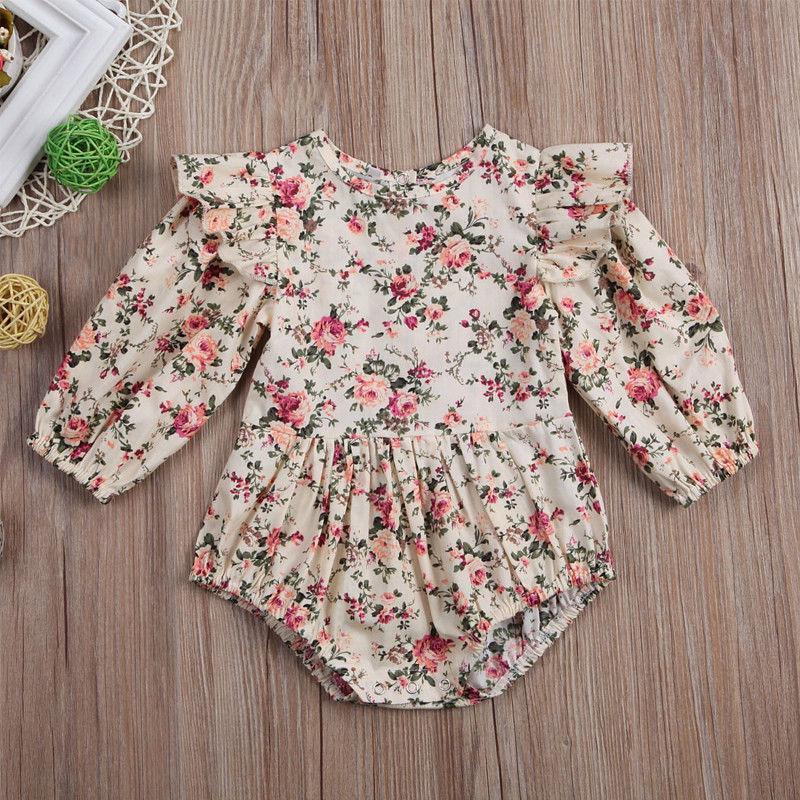 Ensemble Combinaison à Manches Longues en Papillon pour Filles Tout-Petits