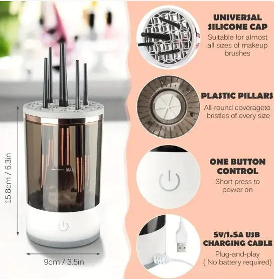 Limpiador Automático de Brochas de Maquillaje