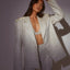 Women's Shiny Blazer - Elegant Office Essential