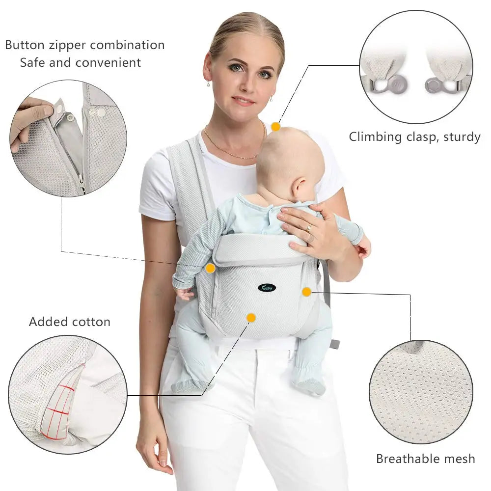 Baby Carrier Natural Cotton Ergonomic Baby Carrier Backpack Carrier Kangaroo Baby Sling Easy Wearing  Newborn Infant Toddler - Korvel