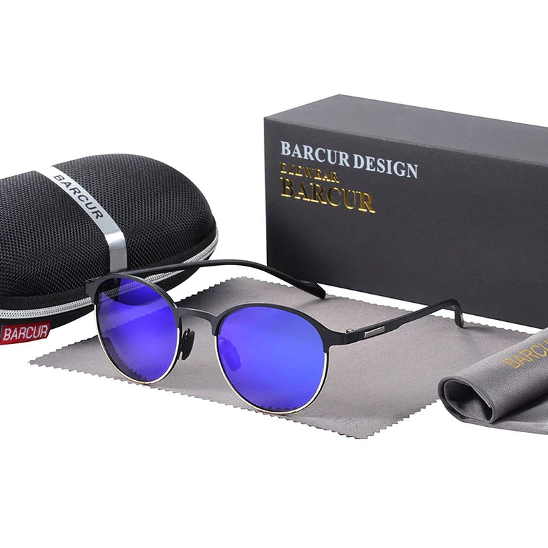 BARCUR Trendy Women's Polarized Round Frame Sunglasses