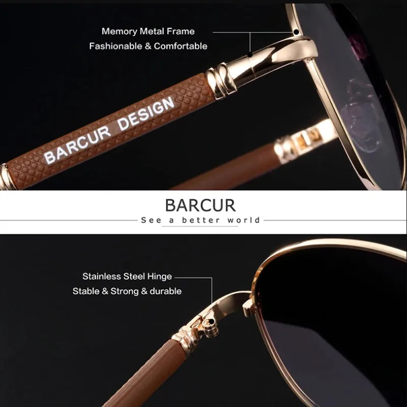 BARCUR Polarized Pilot Sunglasses for Men - Stylish UV400 Protection