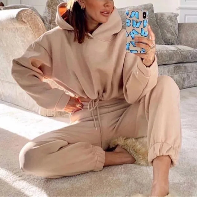 Winter Two Piece Tracksuit Set for Women