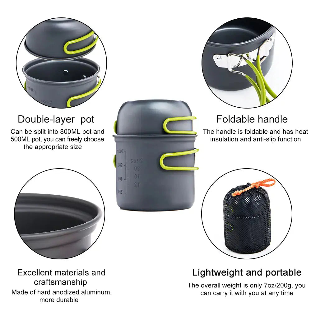 Kit de Utensilios de Camping Premium para Exterior