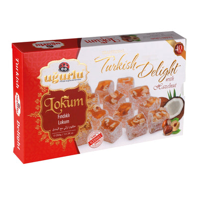 Uğurlu Coconut & Pistachio Turkish Delight – 350g (Hindistan Cevizli & Fıstıklı Lokum)