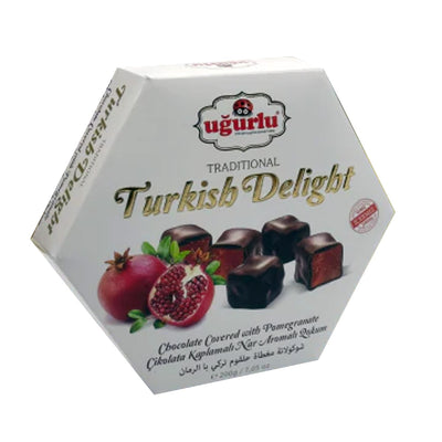 Uğurlu Pomegranate Turkish Delight – 250g (Altıgen Box)