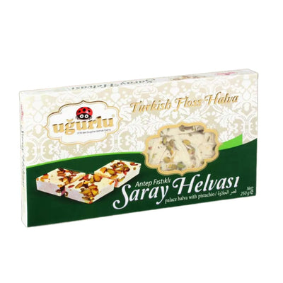 Ugurlu Saray Halva Pistachio – Soft & Creamy Turkish Halva (250g)