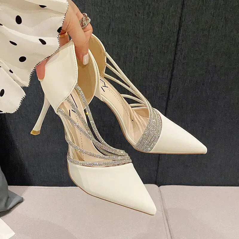 Elegant Black Suede High Heels with Gold Leather Accents